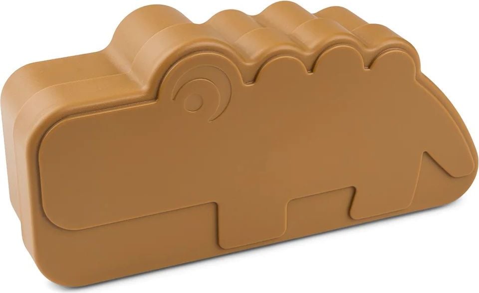 Lunchbox dziecięcy Kiddish Croco musztardowy