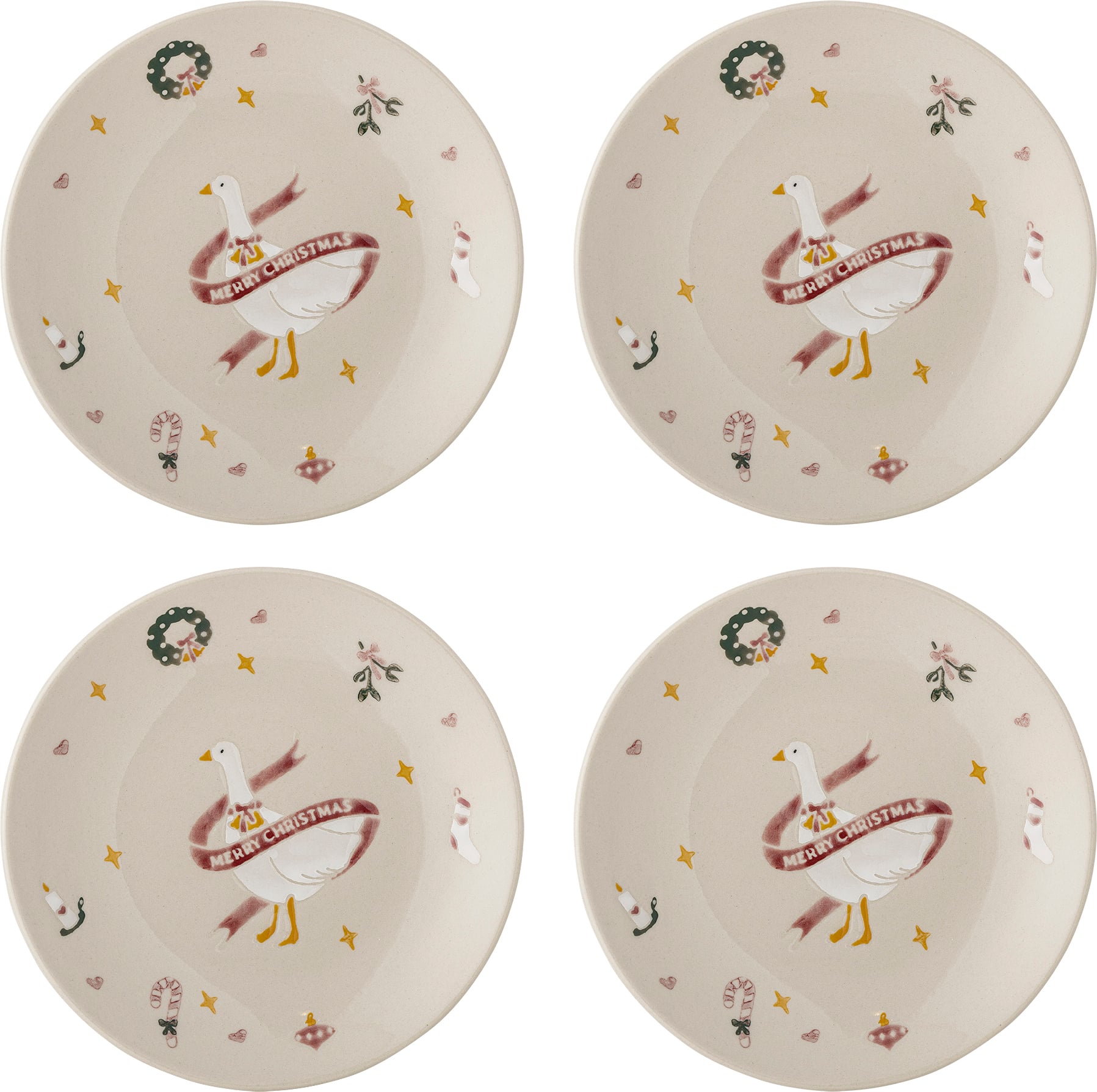 Talerze deserowe Mary 16 cm wielokolorowe 4 szt.