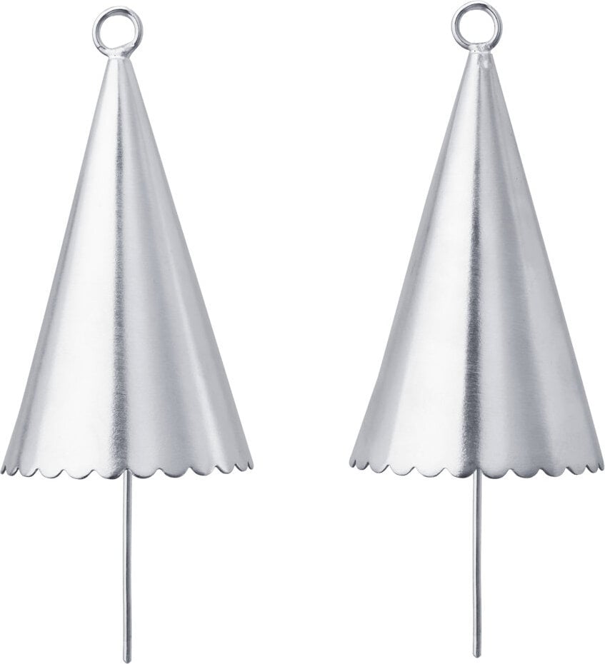 Ozdoby choinkowe Cone Bell srebrne 2 szt.