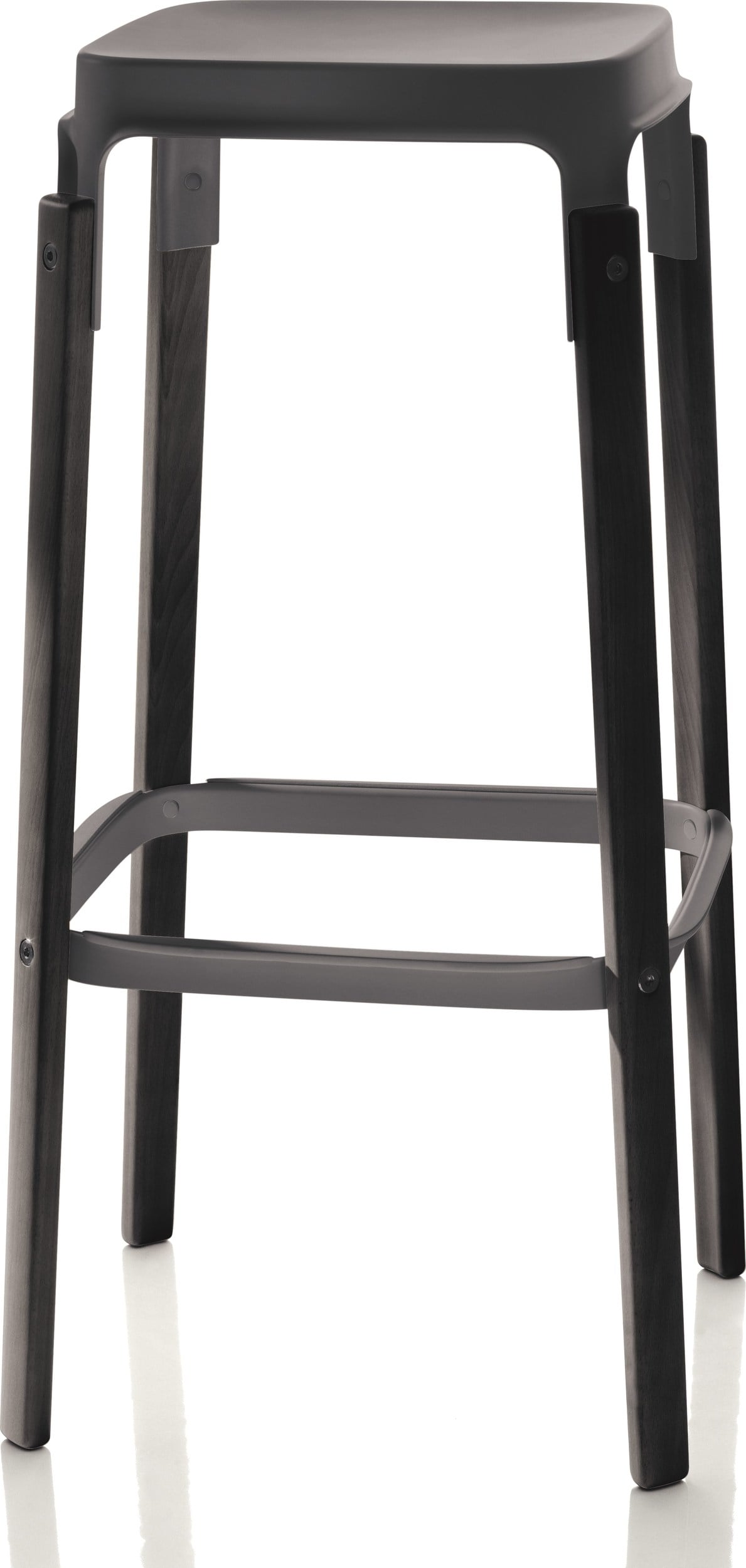 Stołek barowy Steelwood 68 cm buk antracytowy