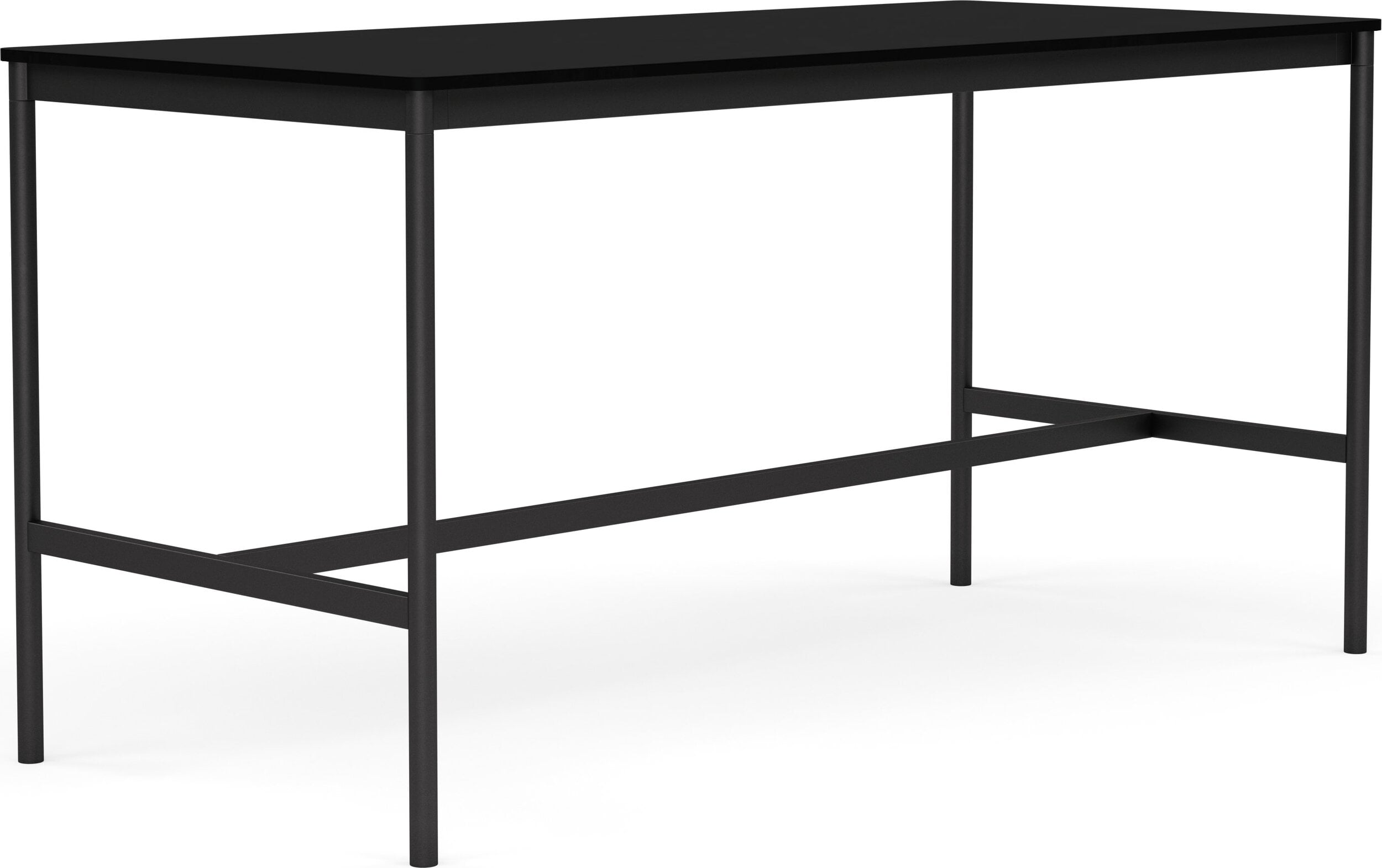 Stół Base 190 x 85 x 95 cm czarny z laminowanym blatem z ABS i czarną ramą