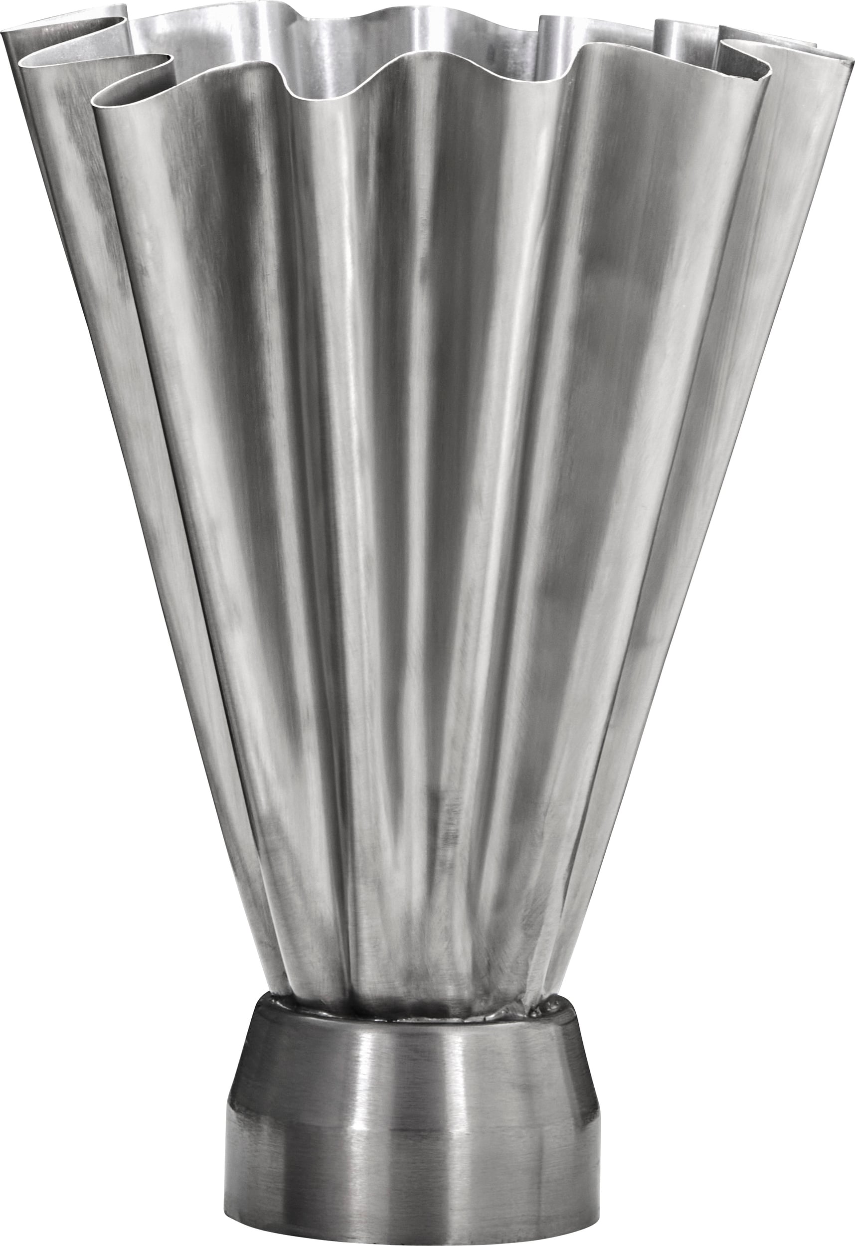 Wazon Flood 33 cm srebro szczotkowane