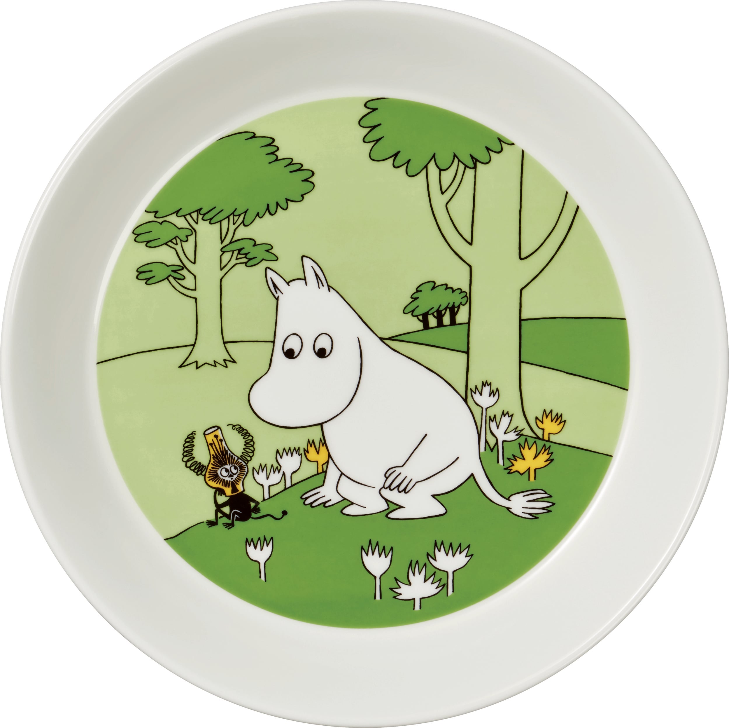 Talerz Arabia Finland Muminki Muminek 19 cm zielony
