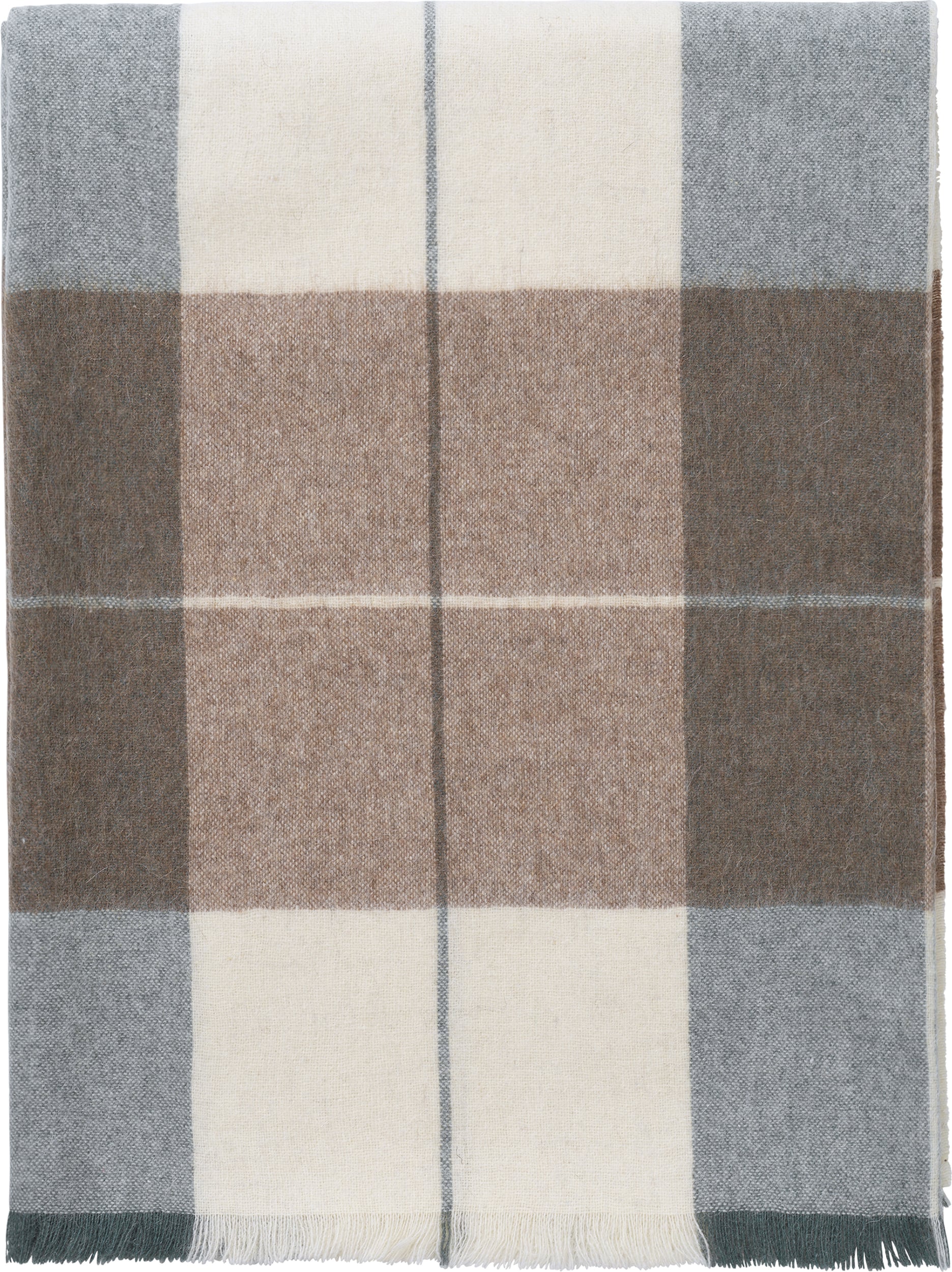 Koc Scotch 130 x 190 cm zielono-brązowy