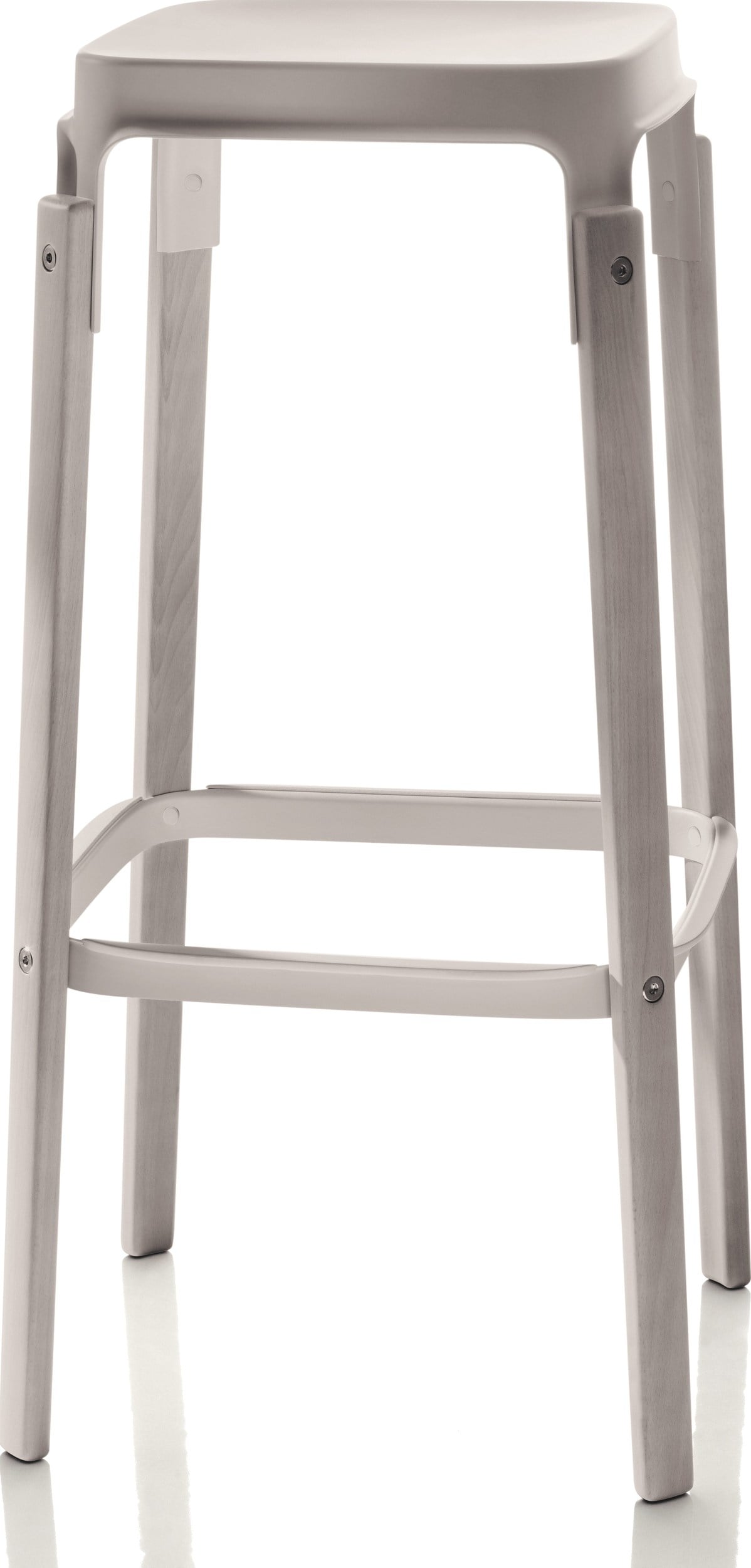 Stołek barowy Steelwood 68 cm buk szary