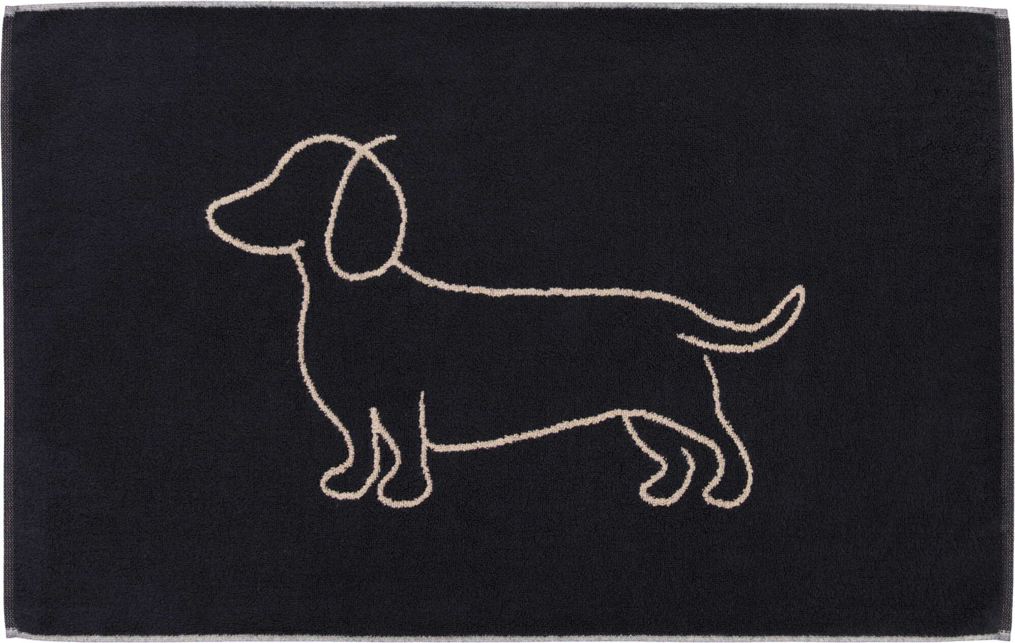 Dywanik łazienkowy WE LOVE DOGS Companion 50 x 80 cm czarno-beżowy