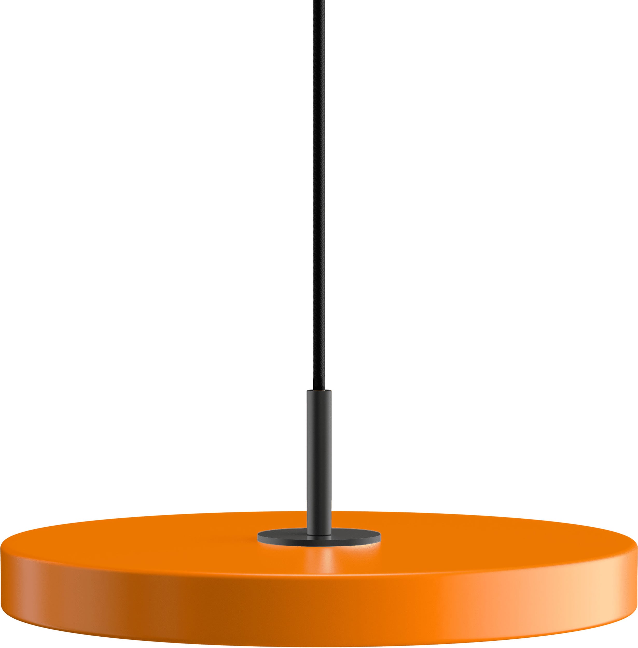 Lampa wisząca Asteria Plus 31 cm pomarańczowa z czarnym mocowaniem