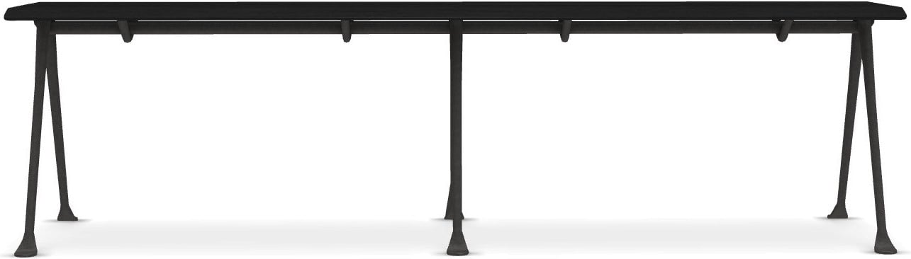 Ławka Officina 160 cm czarny buk z antracytową ramą