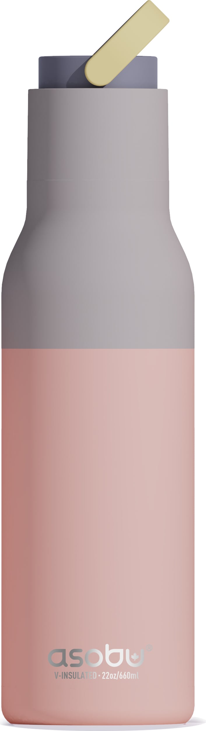 Butelka termiczna ze słomką Metro 600 ml pastelowy różowy
