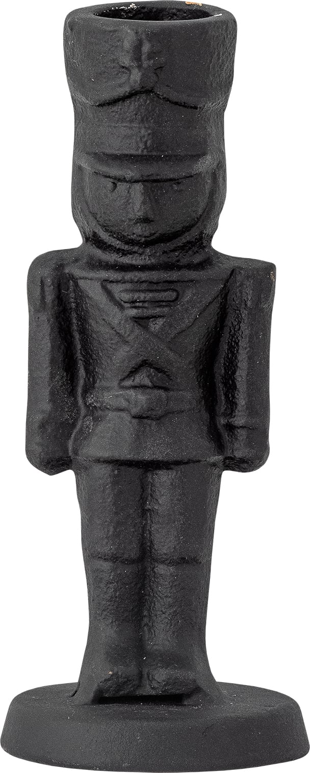 Świecznik na klasyczną świecę Vernon żołnierzyk 14 cm czarny