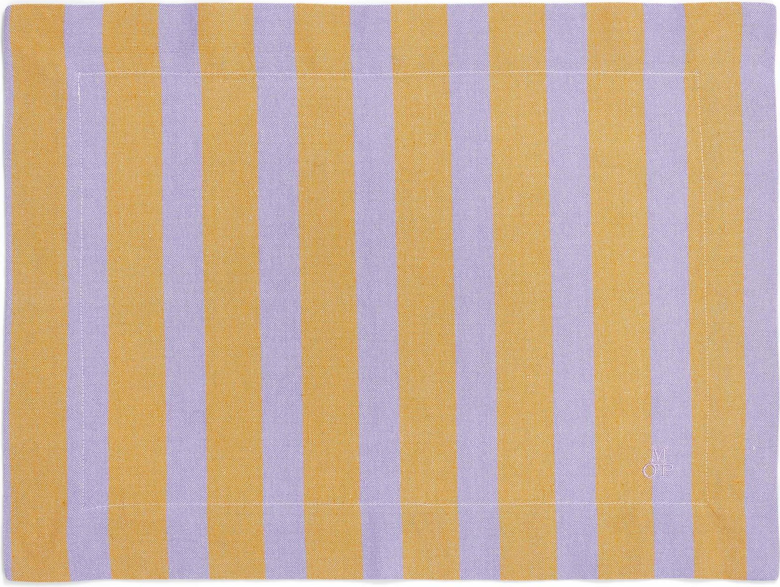 Podkładki pod talerze Haley w paski 33 x 45 cm pomarańczowo-liliowe 2 szt.