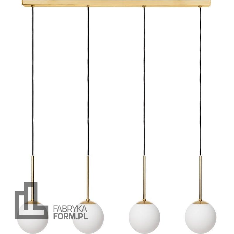 Lampa wisząca Lamia 4 złota z czarnym przewodem