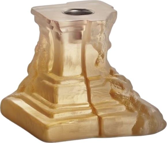 Świecznik na klasyczną świecę Rocky Baroque 9 5 cm amber