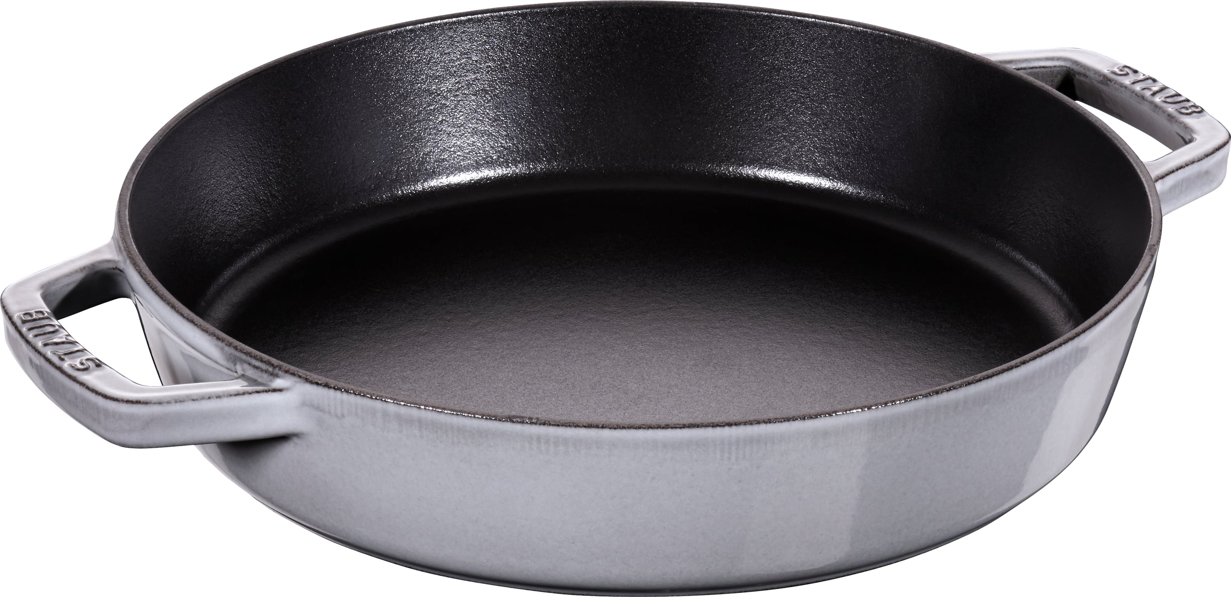 Patelnia Staub 26 cm grafitowa z dwoma uchwytami