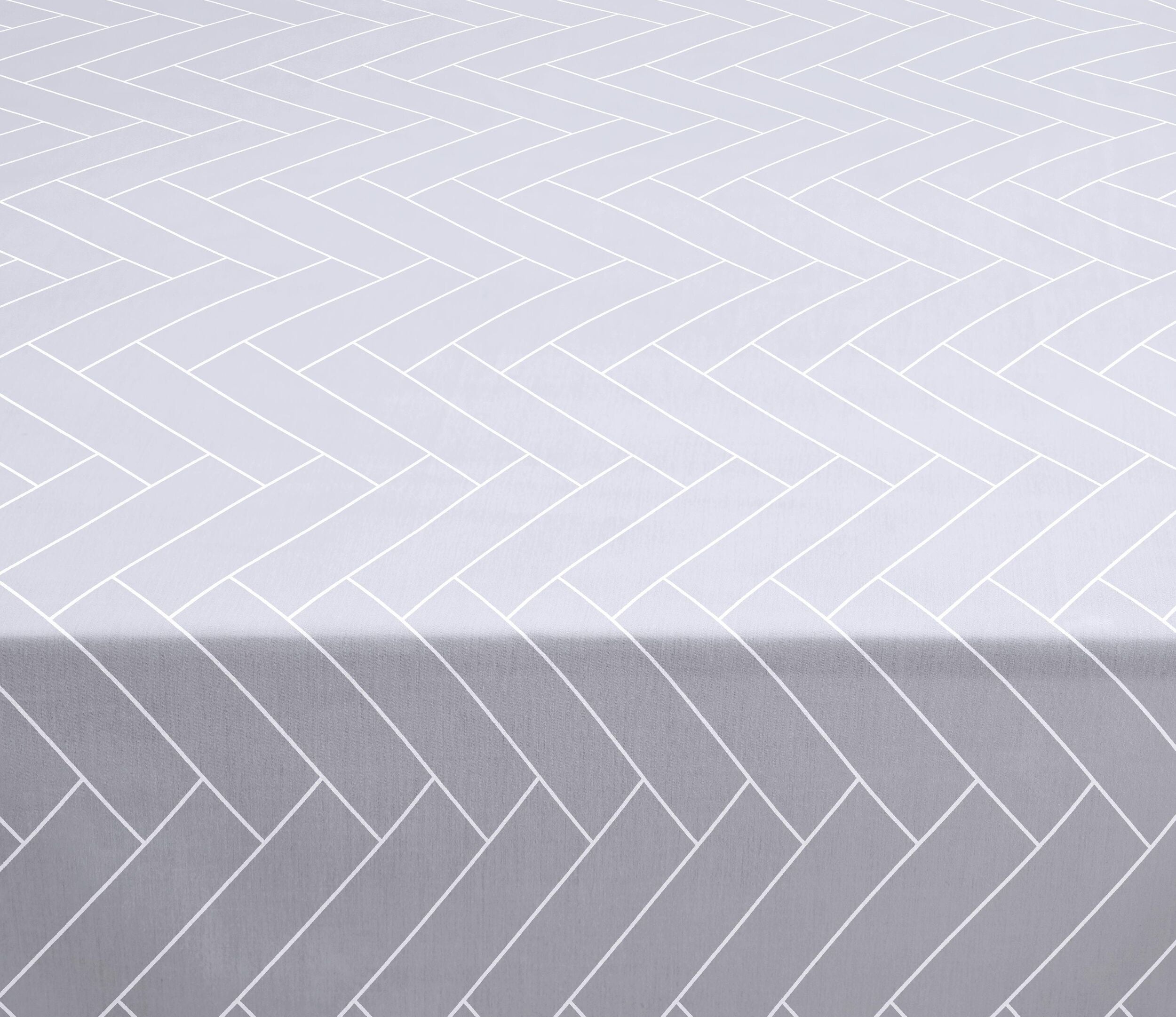 Obrus Tiles Damask 140 x 320 cm biały