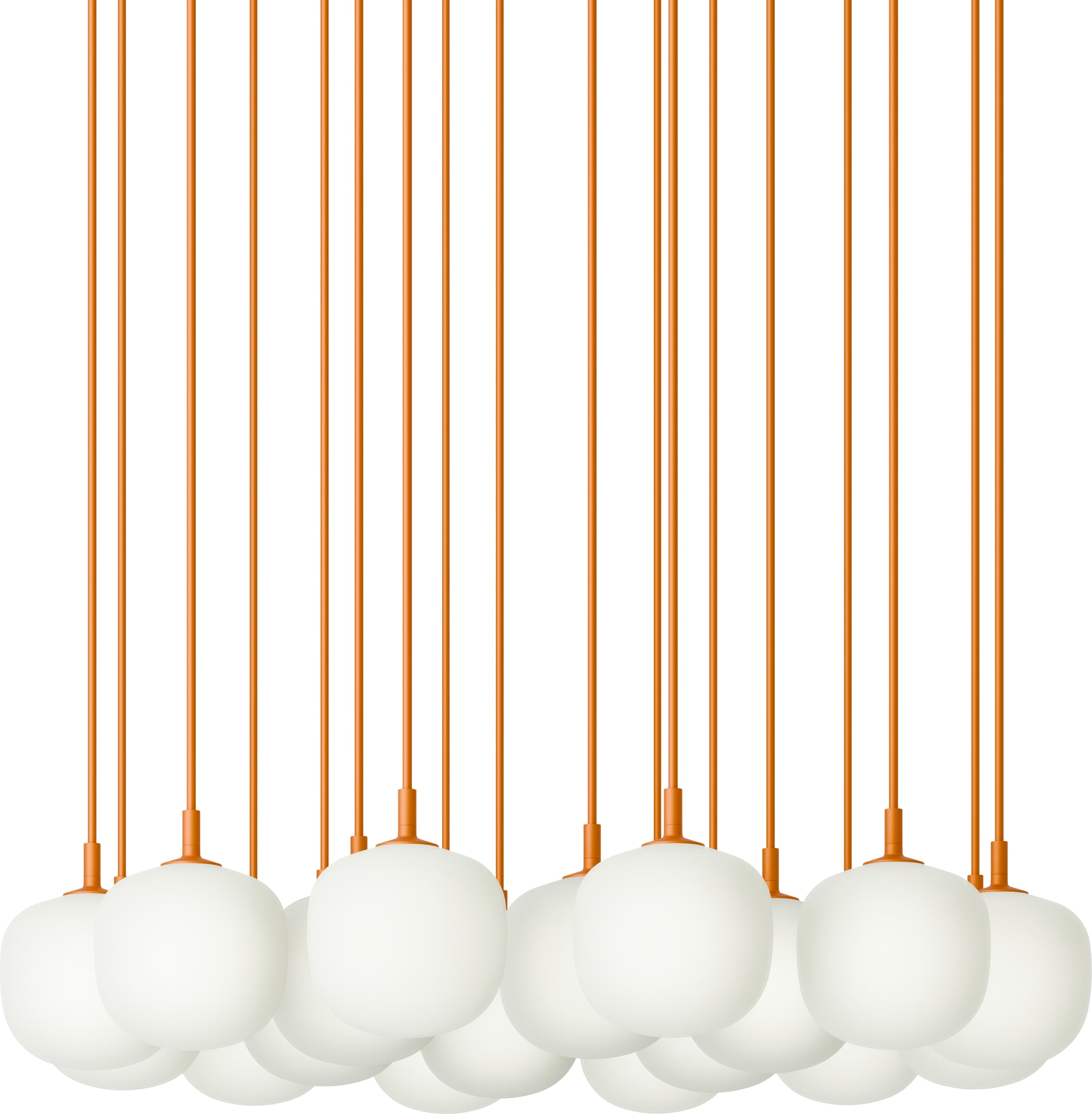 Lampa wisząca Rime 18-punktowa 12 cm pomarańczowa