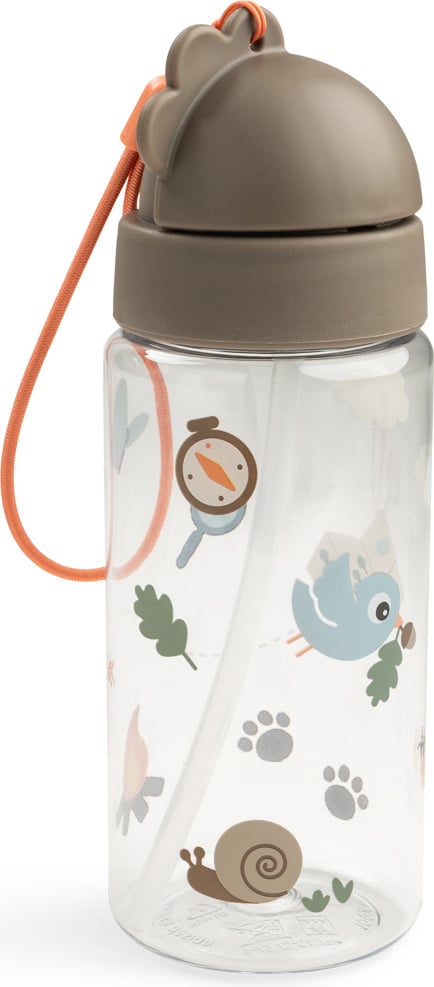Bidon ze słomką Tiny Trails 350 ml piaskowy