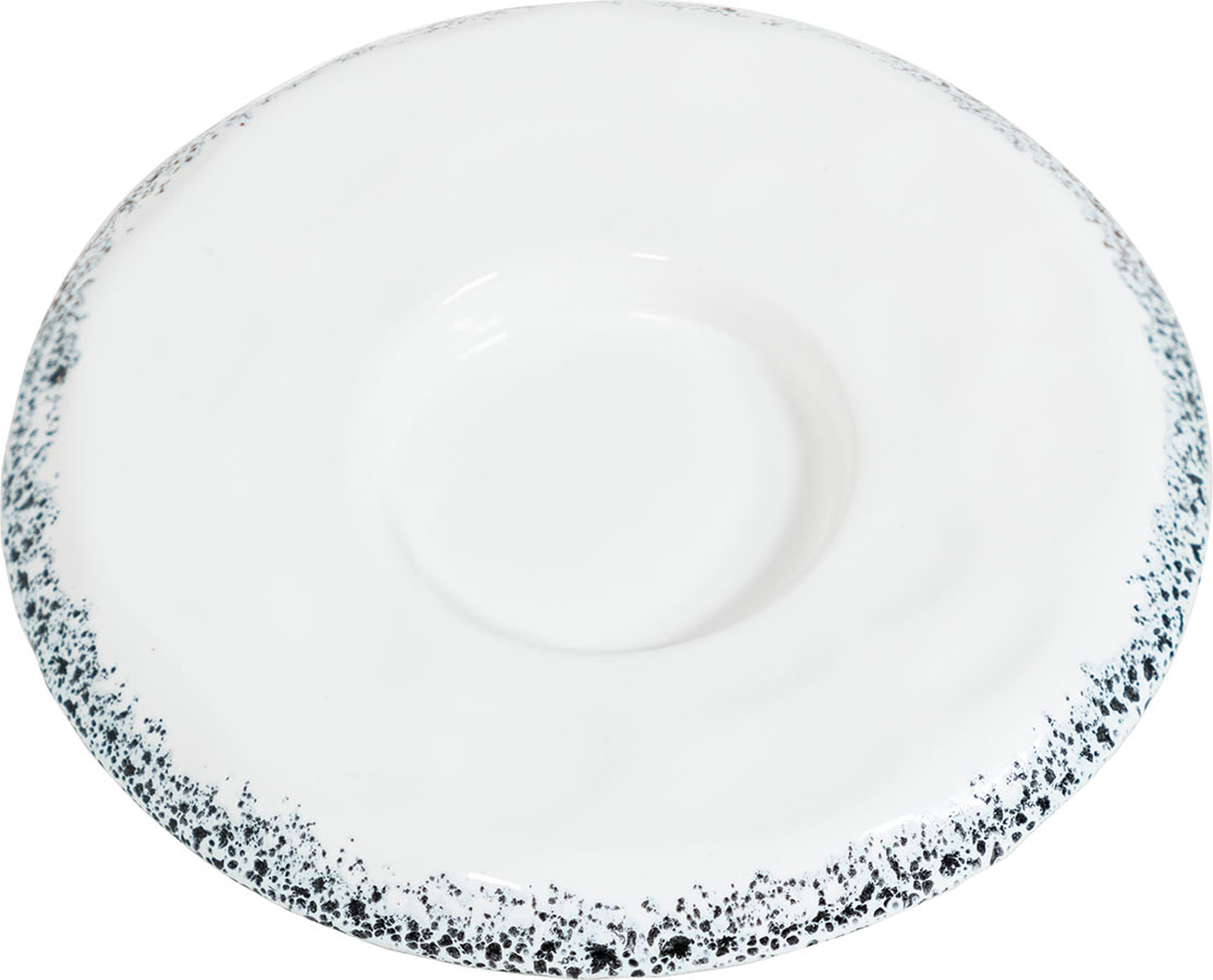 Podstawka dekoracyjna do lamp Pina czarno-biała ceramiczna
