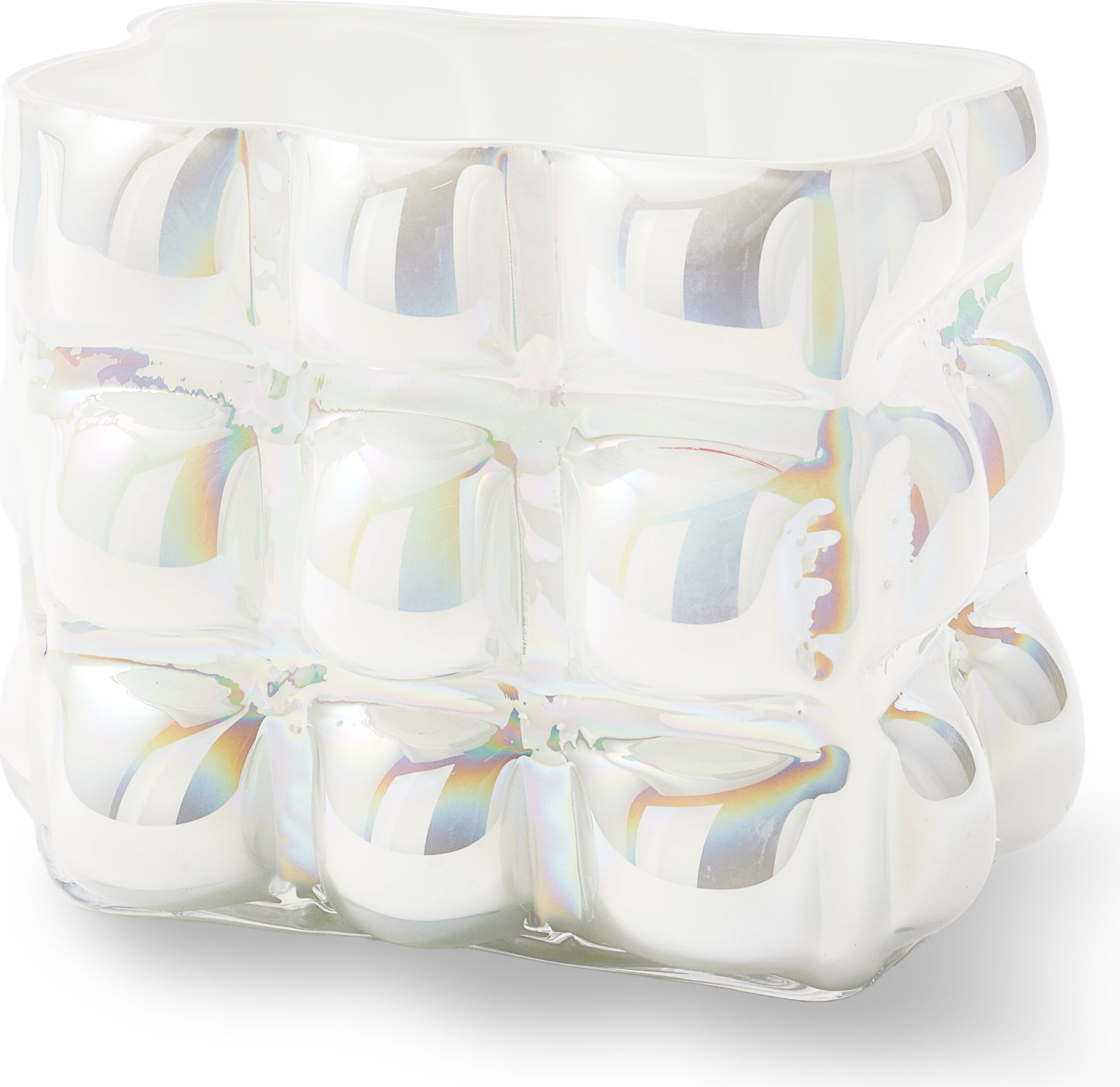 Wazon szklany Bubble 17 5 cm transparentny