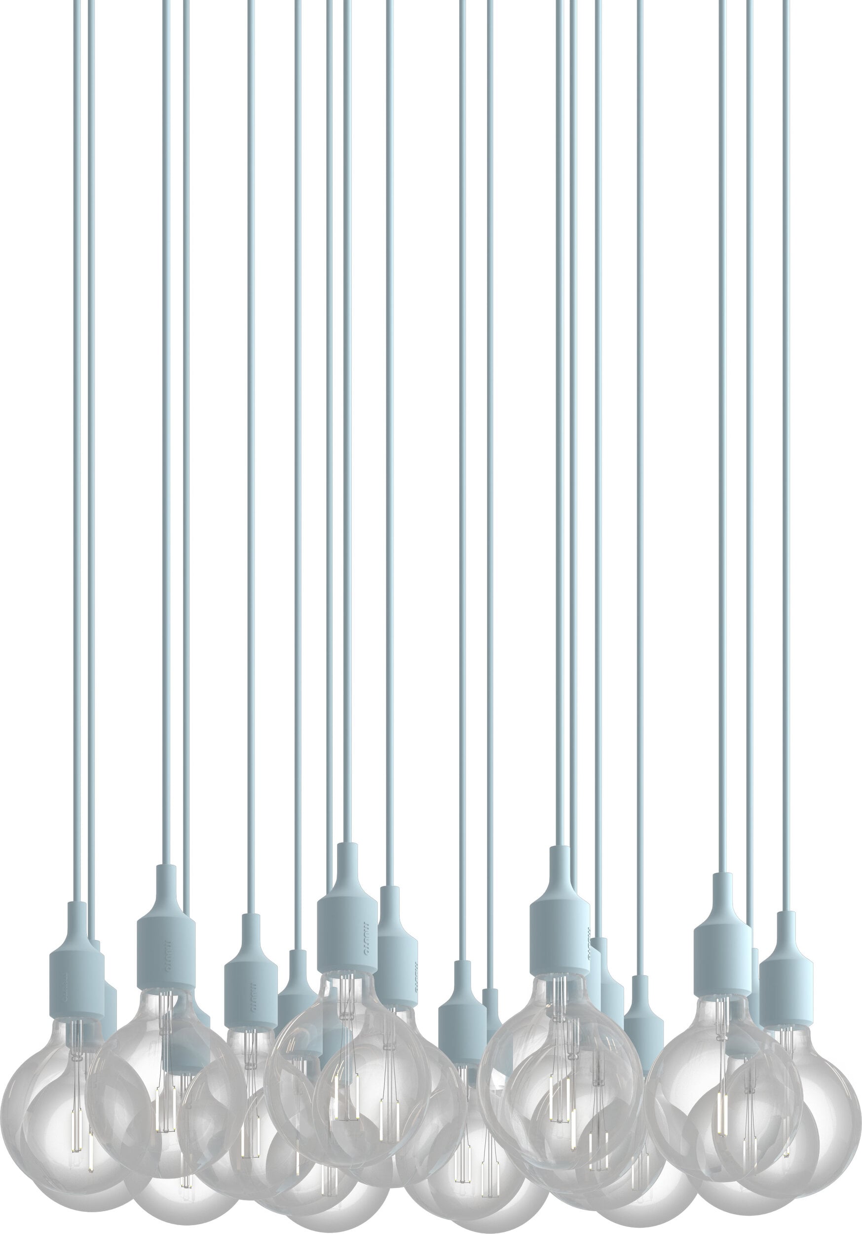 Lampa wisząca E27 18-punktowa jasnoniebieska