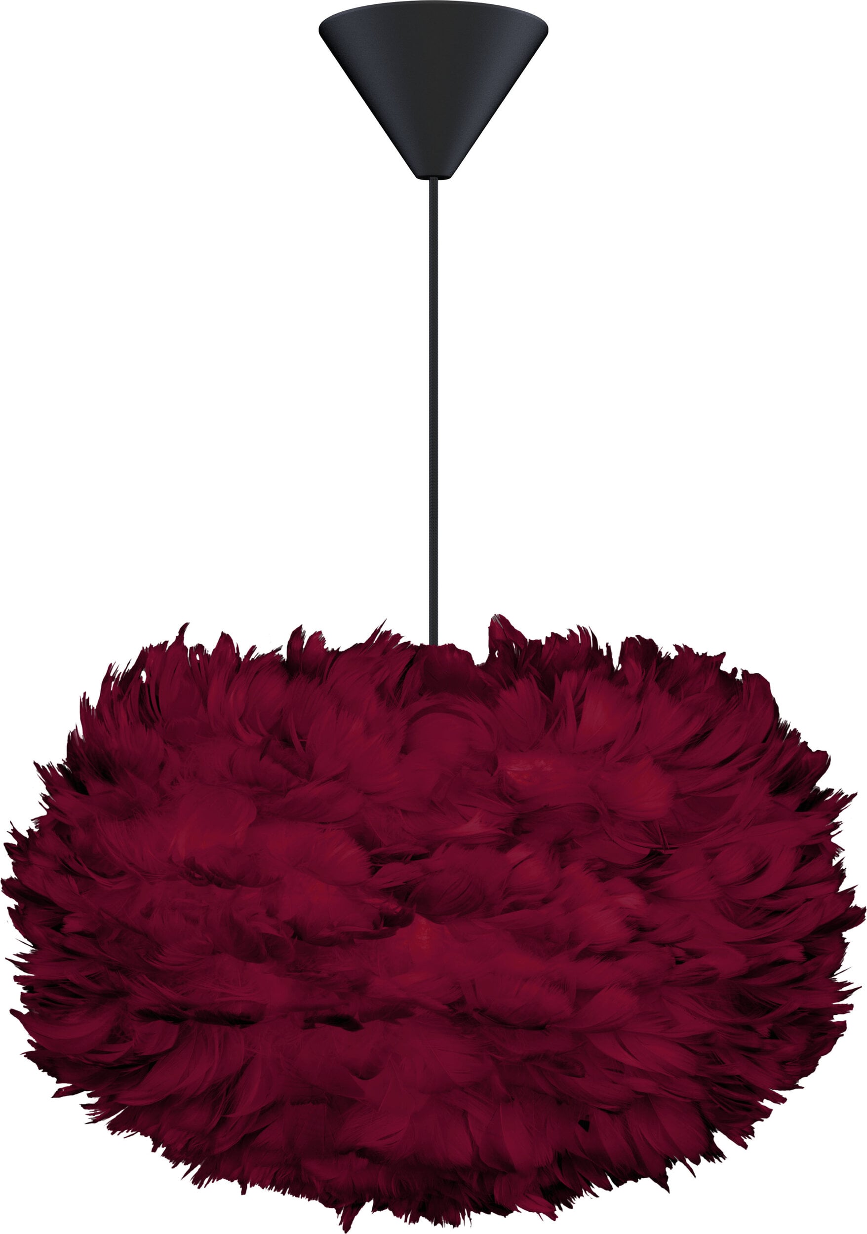 Lampa wisząca Eos 65 cm czerwona z czarną rozetą