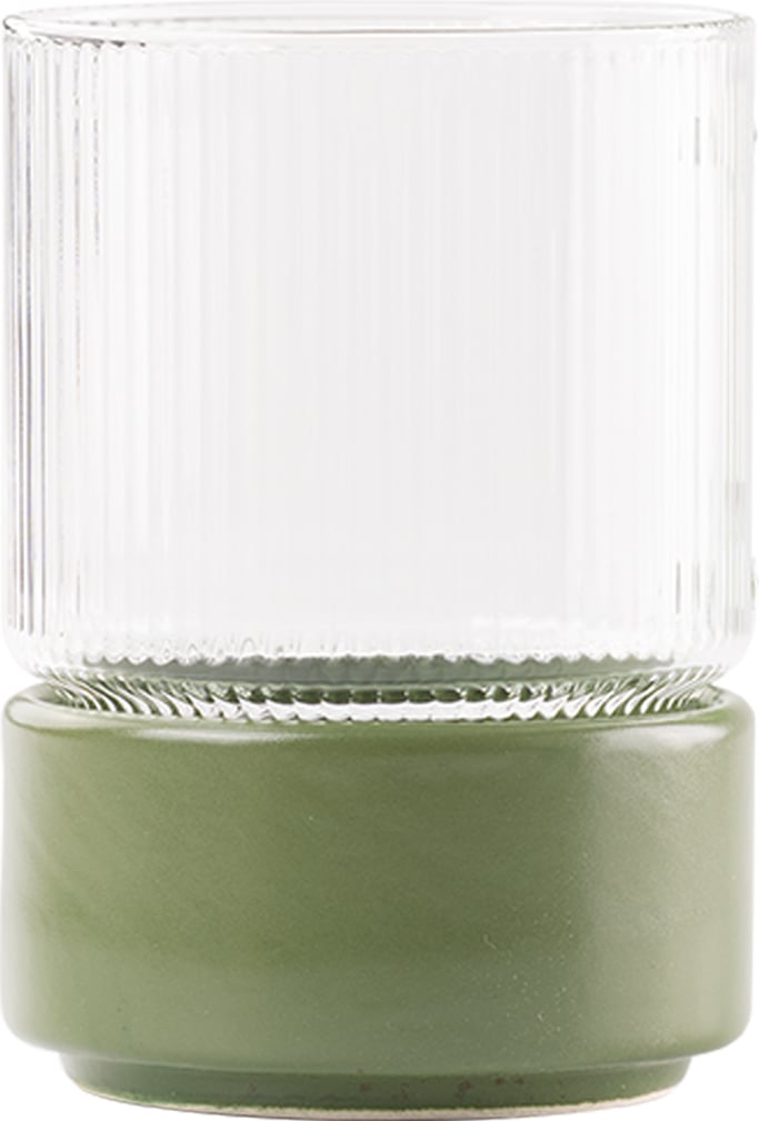 Szklanka z miską na przekąski T-Set 450 ml zielona