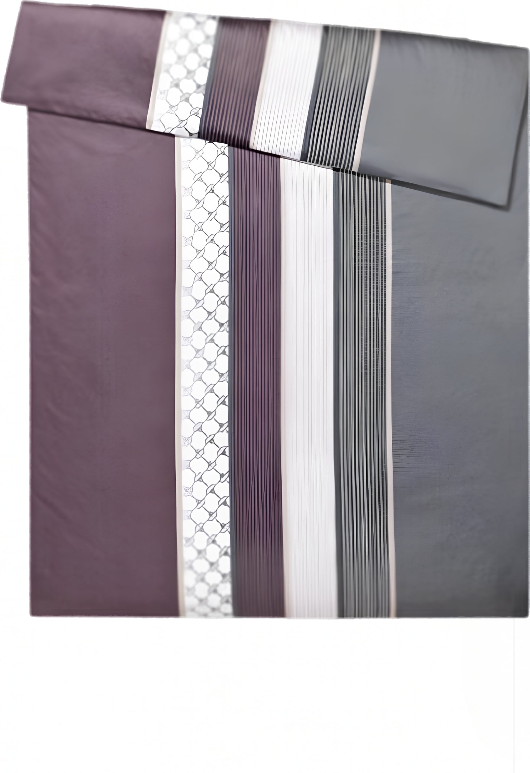 Poszewka na kołdrę Cornflower Stripes 200 x 200 cm deep wine z bawełny satynowej