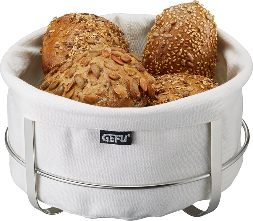 Kosz na pieczywo Brunch okrągły biały