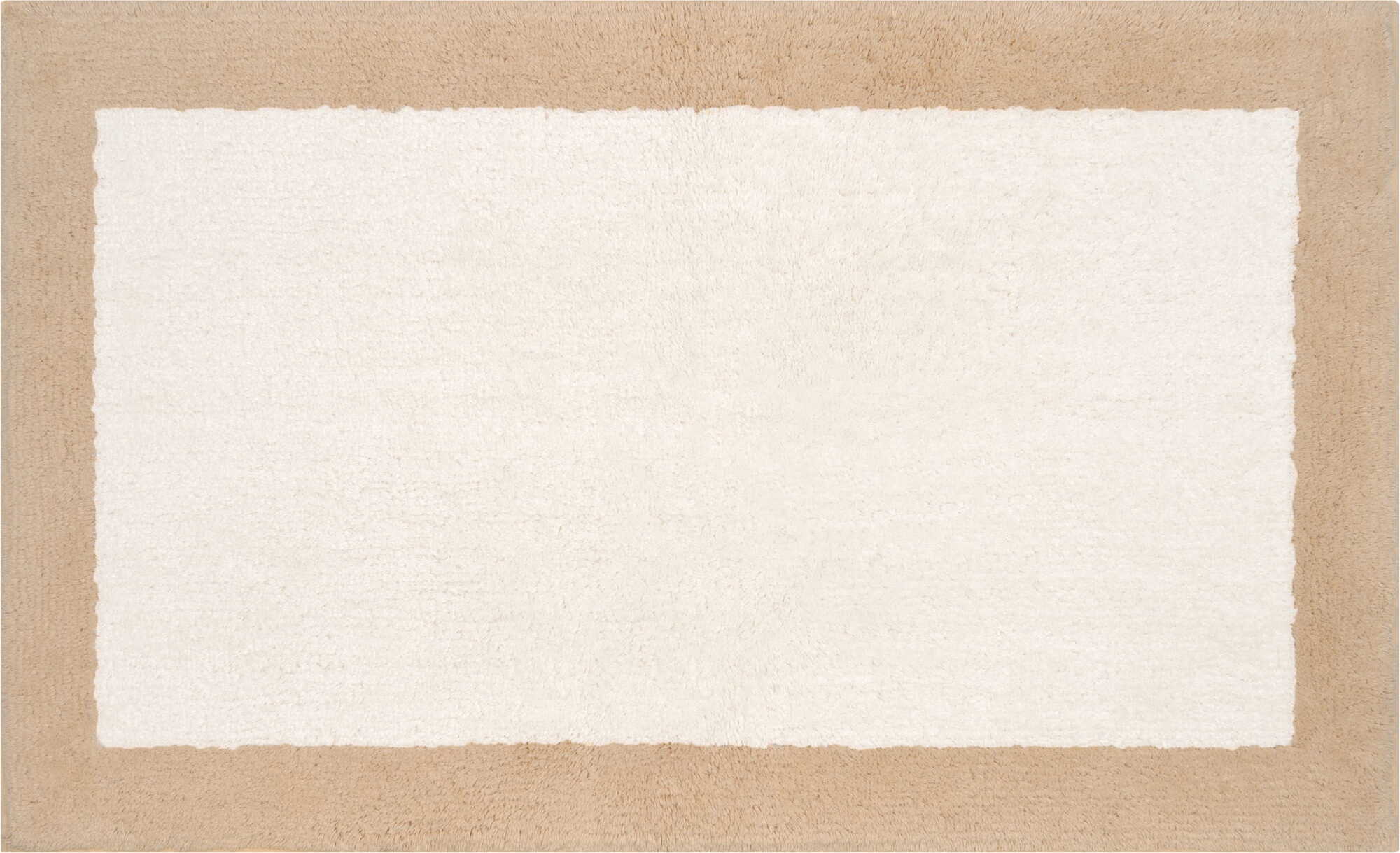 Dwustronny dywanik łazienkowy Frame 60 x 100 cm naturalno-beżowy