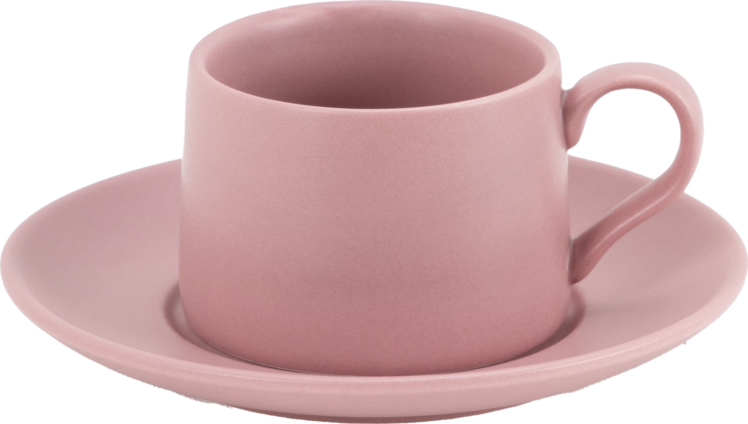 Filiżanka do kawy Levante 80 ml różowa ze spodkiem
