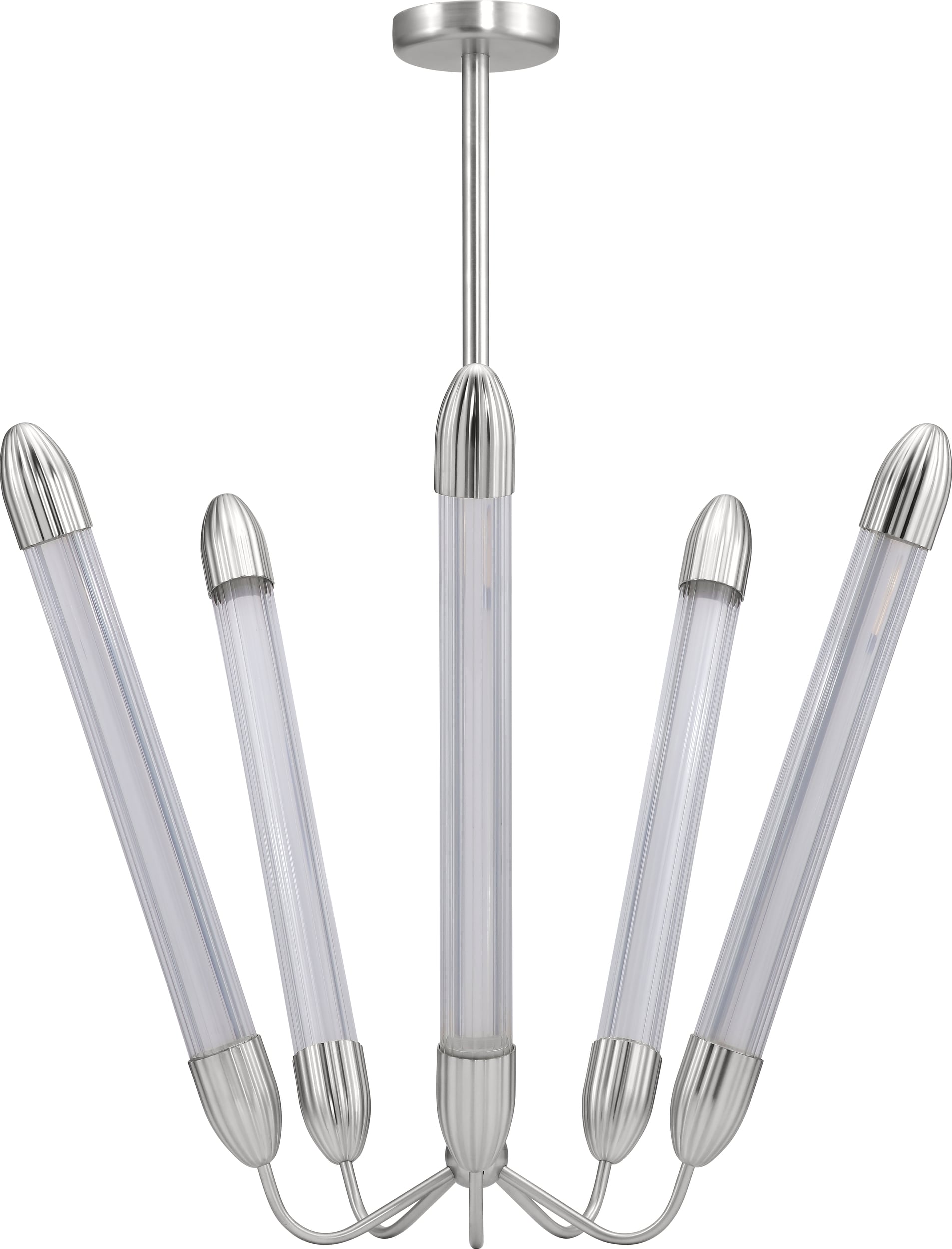 Żyrandol Lemon Squeeze 99 cm stal polerowana pięcioramienny