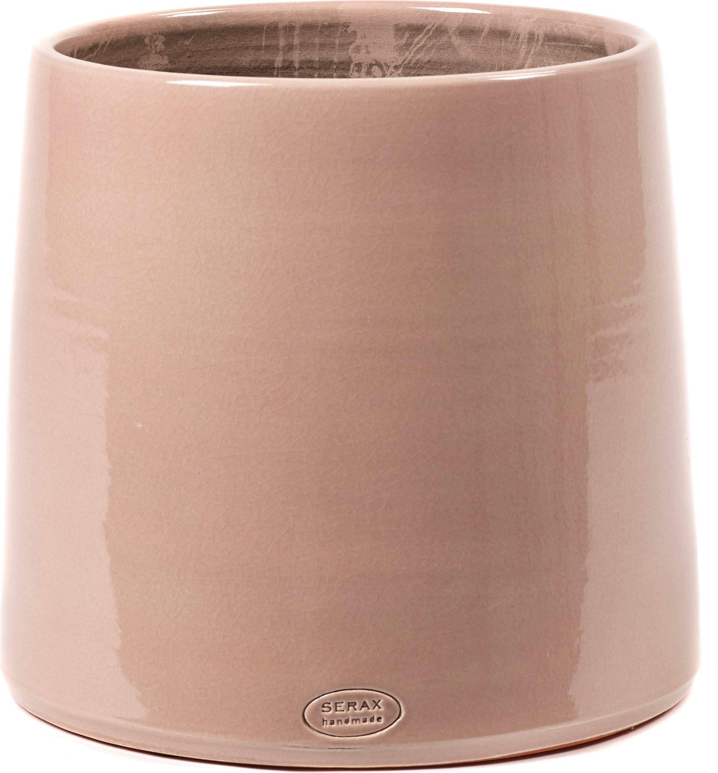 Osłonka na doniczkę Glazed Shades 28 cm bladoróżowa