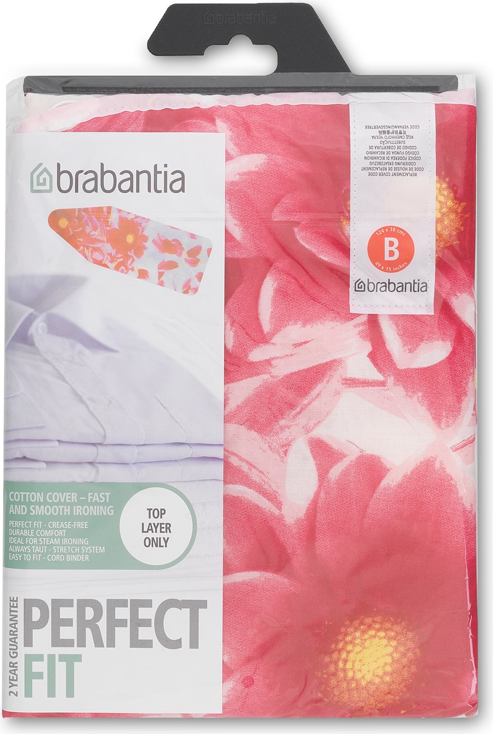 Pokrowiec na deskę do prasowania Brabantia blossom rozm. B pianka 2 mm