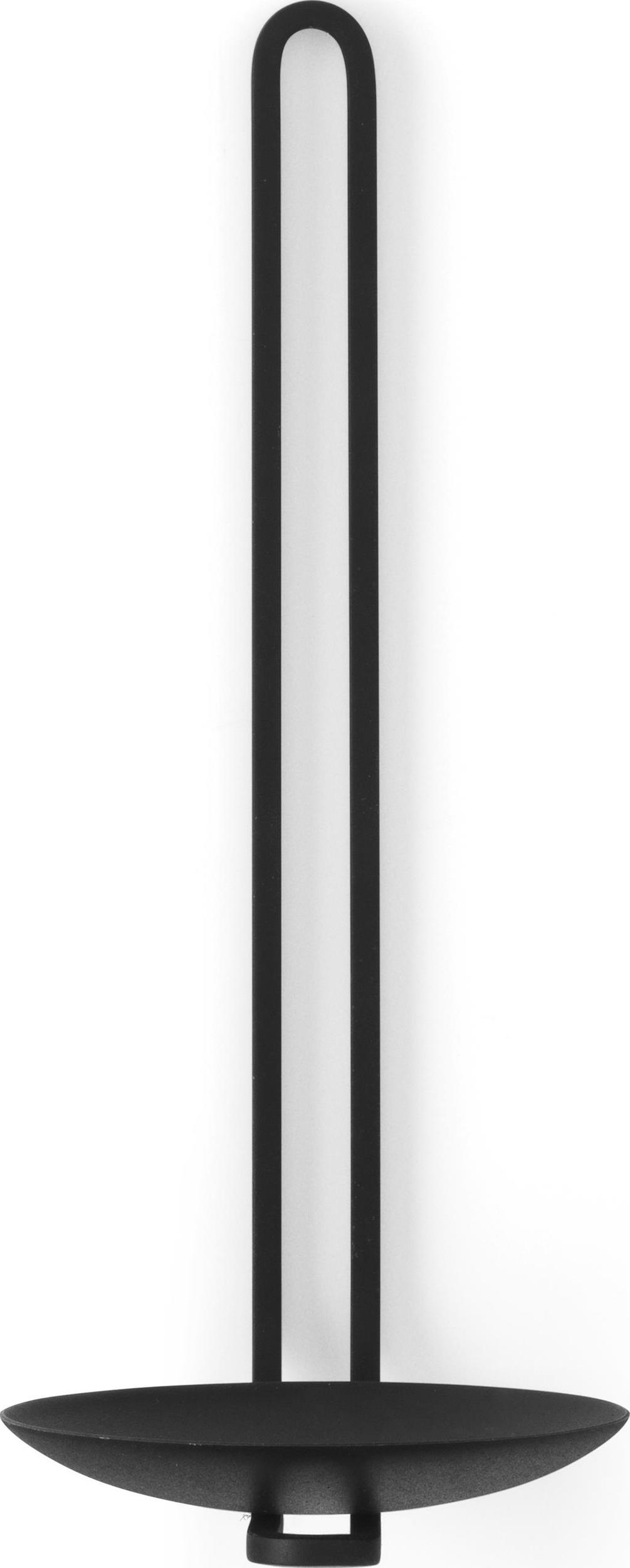 Świecznik ścienny Clip 20 cm czarna stal