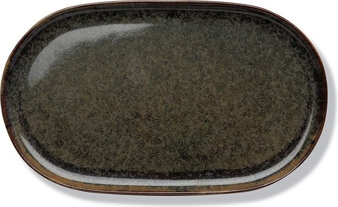 Półmiski owalne Surface 25 cm czarno-szare 2 szt.