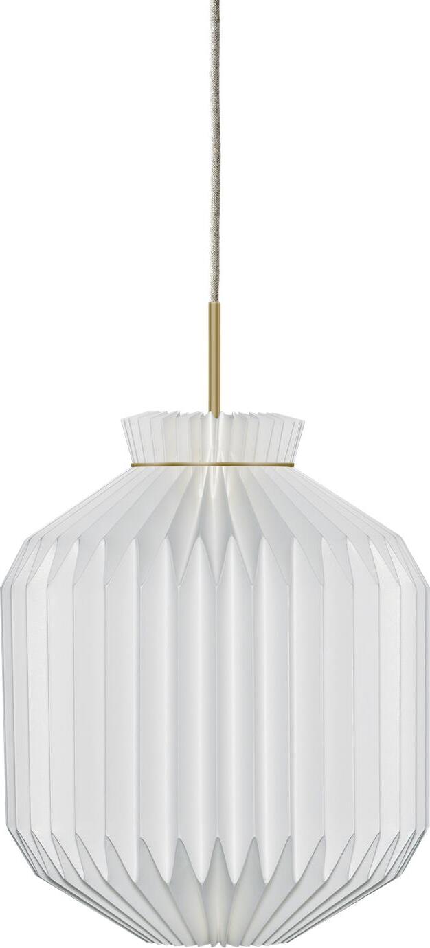 Lampa wisząca Classic 105 Anniversary S z papierowym kloszem ze złotym mocowaniem