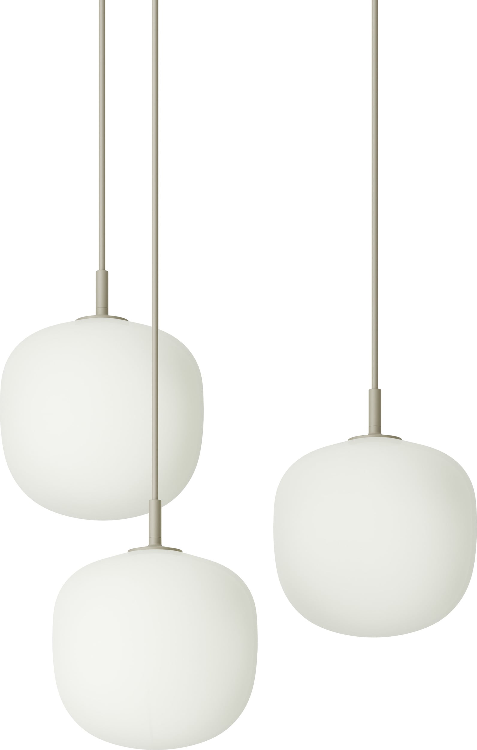 Lampa wisząca Rime 3-punktowa 18 cm szara