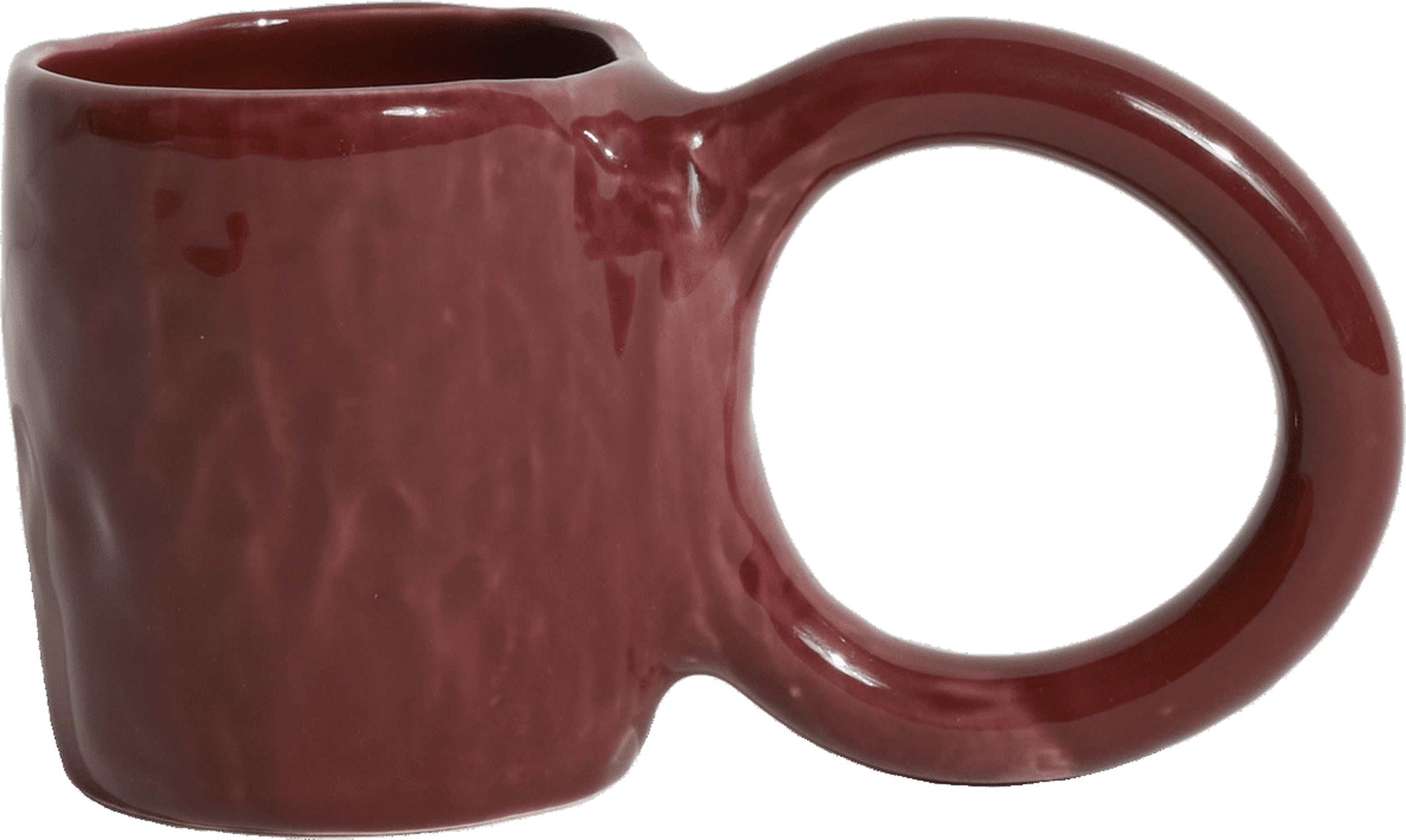 Kubek Donut 9 cm bordowy