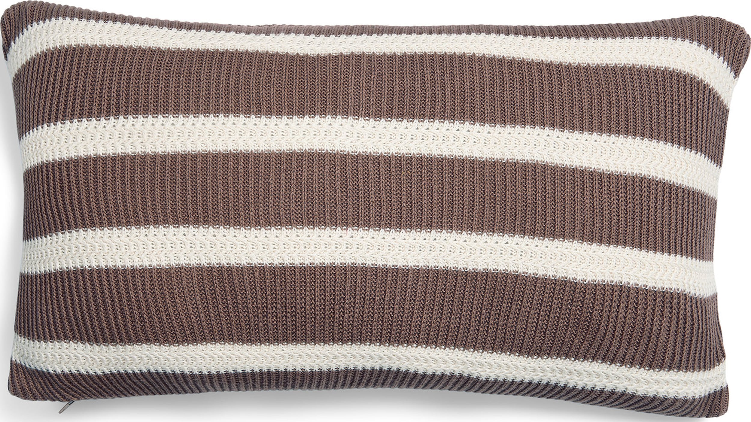 Poduszka Structure Knit 30 x 50 cm brązowa z bawełny organicznej