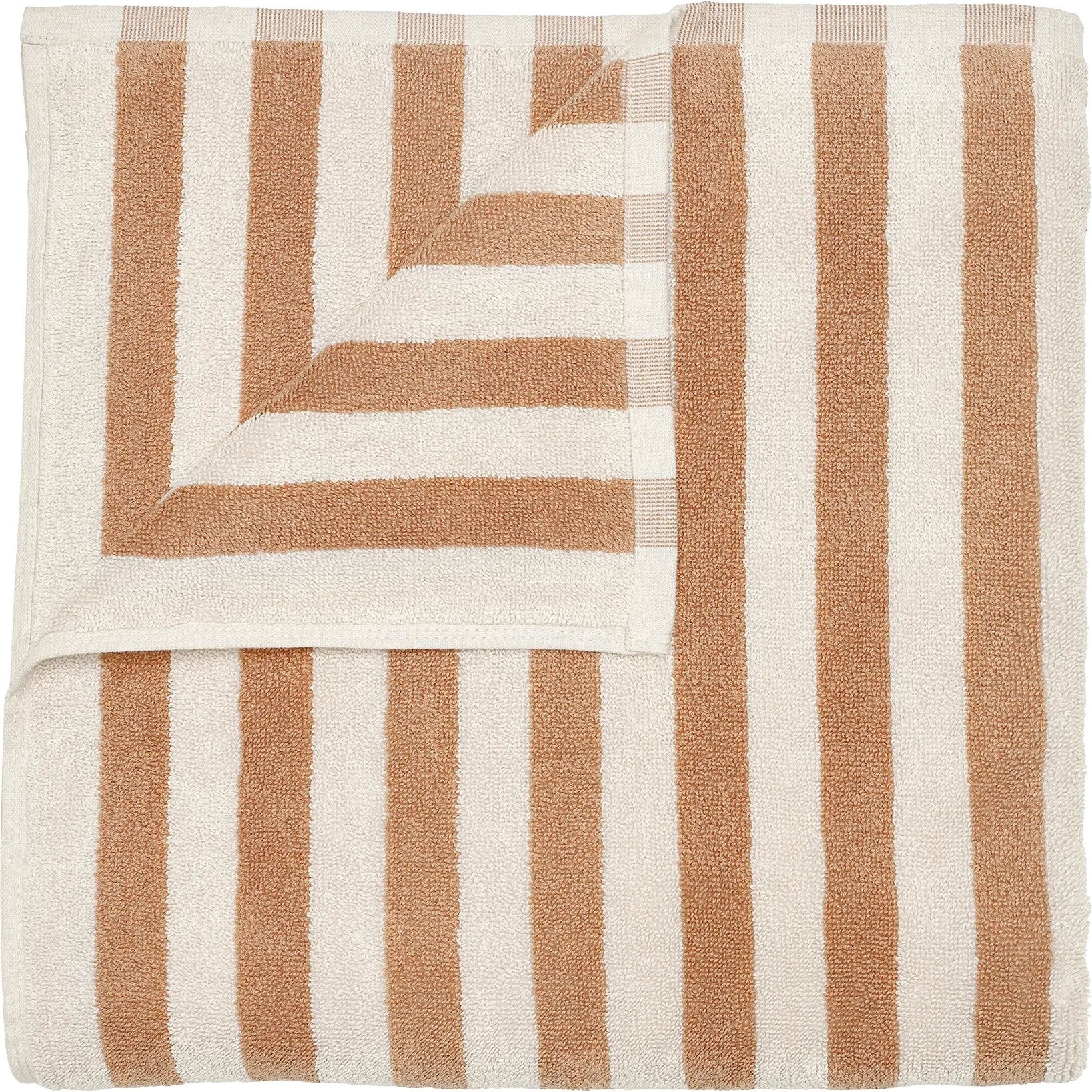 Ręcznik Arto w paski 70 x 140 cm amber brown