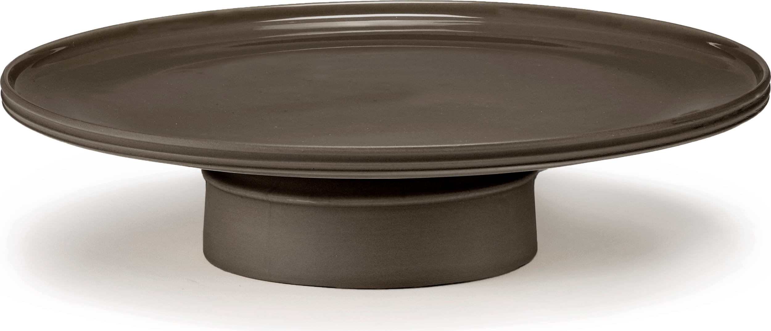 Patera Dune 33 cm brązowa porcelanowa