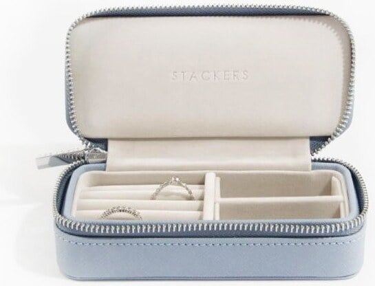 Pudełko podróżne na biżuterię Travel Medium Stackers dusky blue