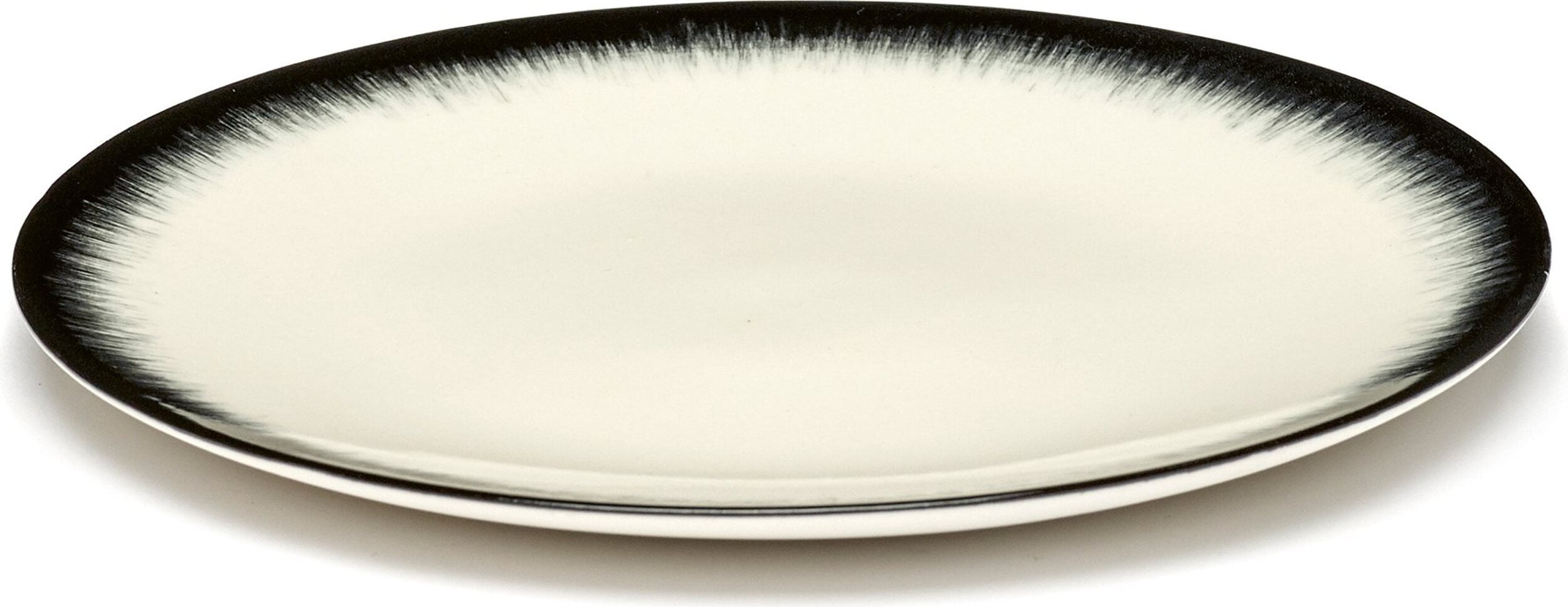 Talerze deserowe Dé 3 14 cm czarno-białe 2 szt.