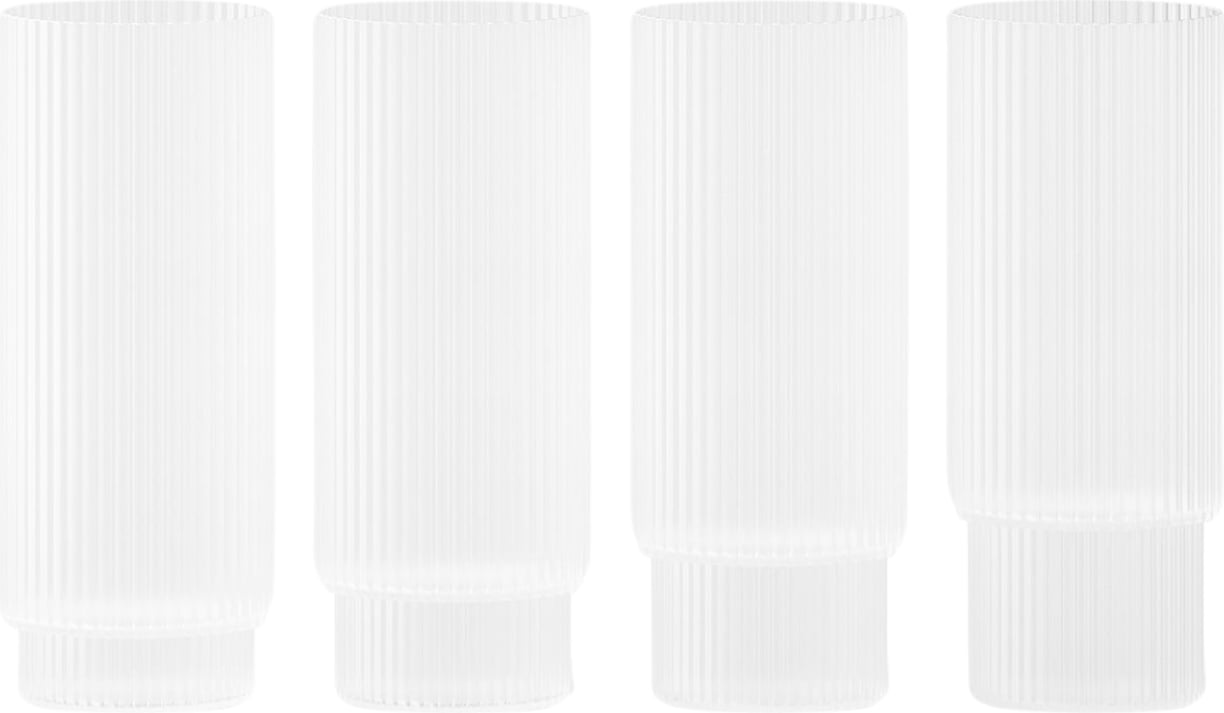 Szklanki Ripple wysokie oszronione 4 szt.