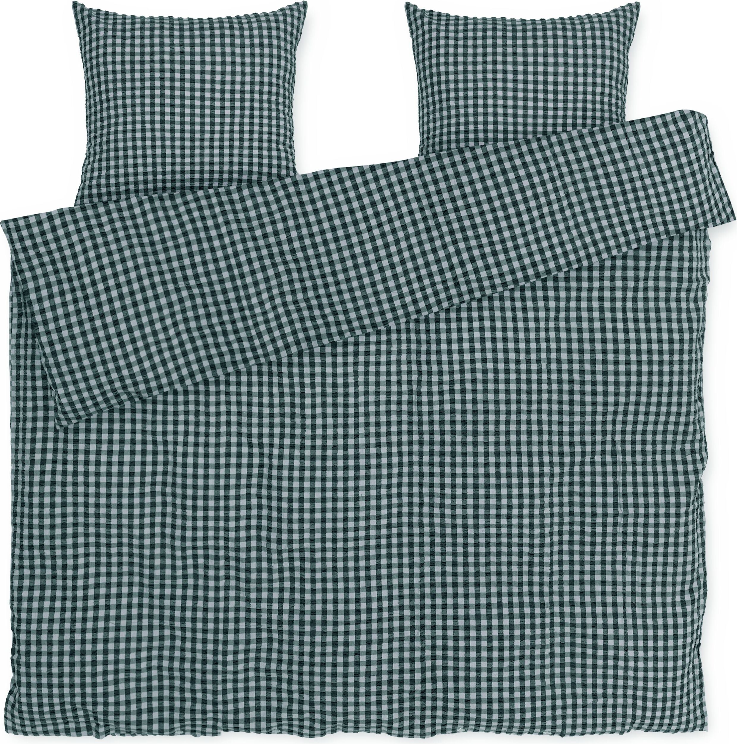 Pościel Bæk & Bølge 220 x 220 cm zielono-niebieska z 2 poszewkami na poduszki 50 x 60 cm