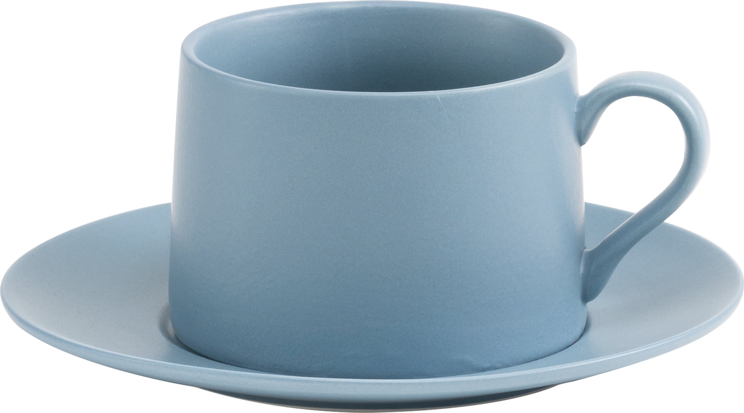 Filiżanka do herbaty Levante 435 ml niebieska ze spodkiem
