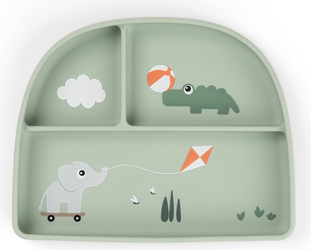Talerzyk z przyssawką Playground zielony