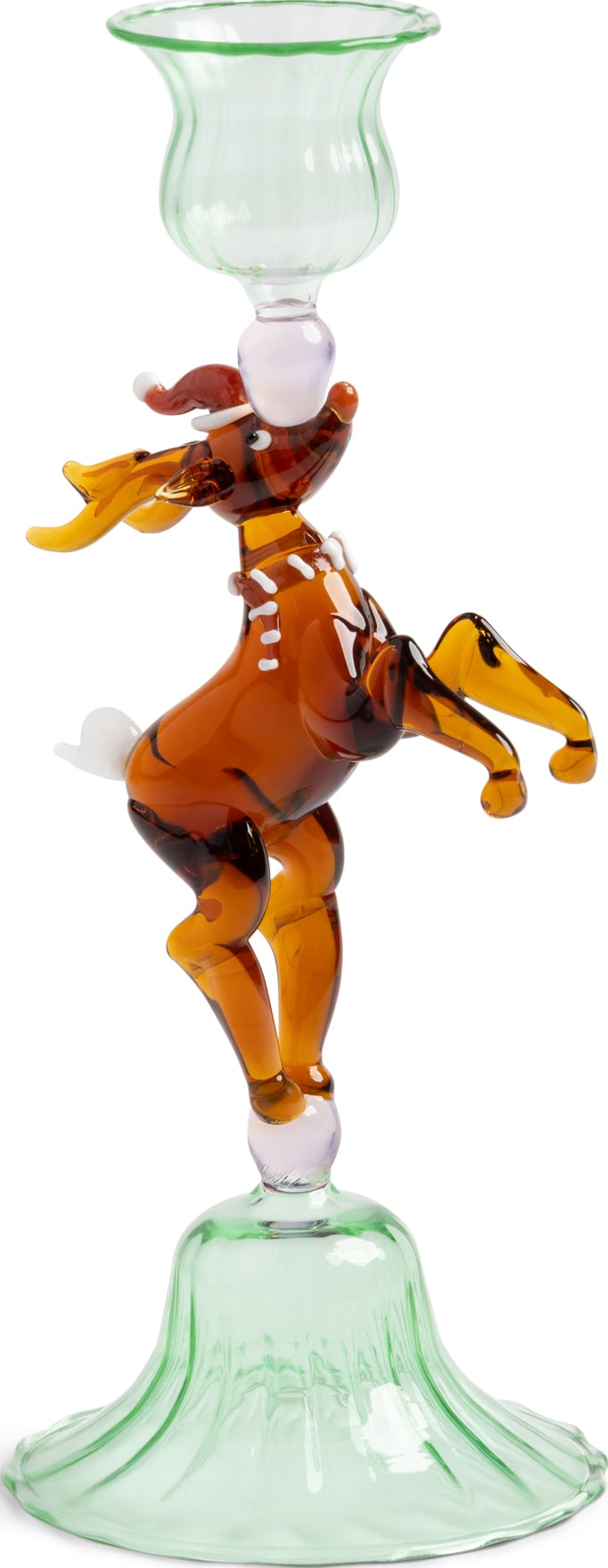 Świecznik na klasyczną świecę Merry Reindeer 20 cm
