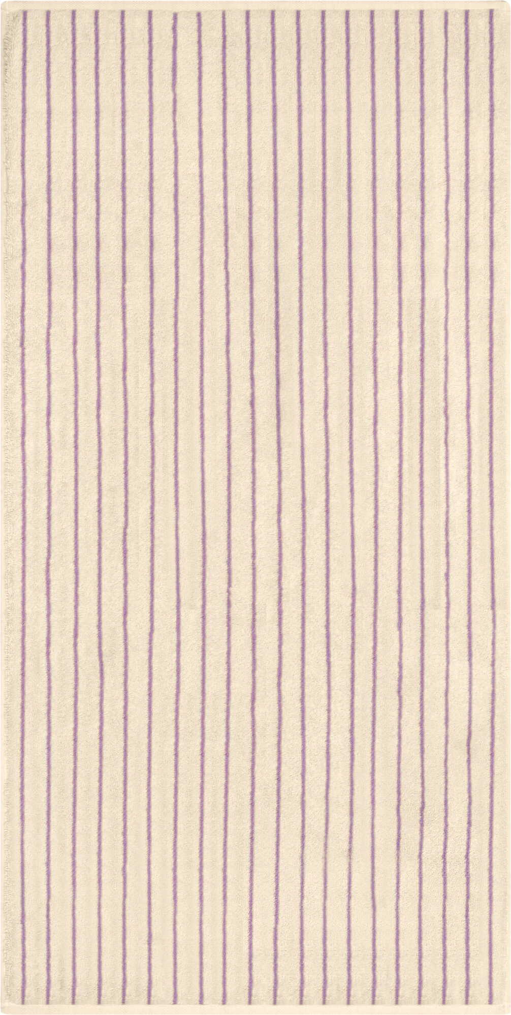 Ręcznik do rąk Weekend w paski 50 x 100 cm naturalno-liliowy