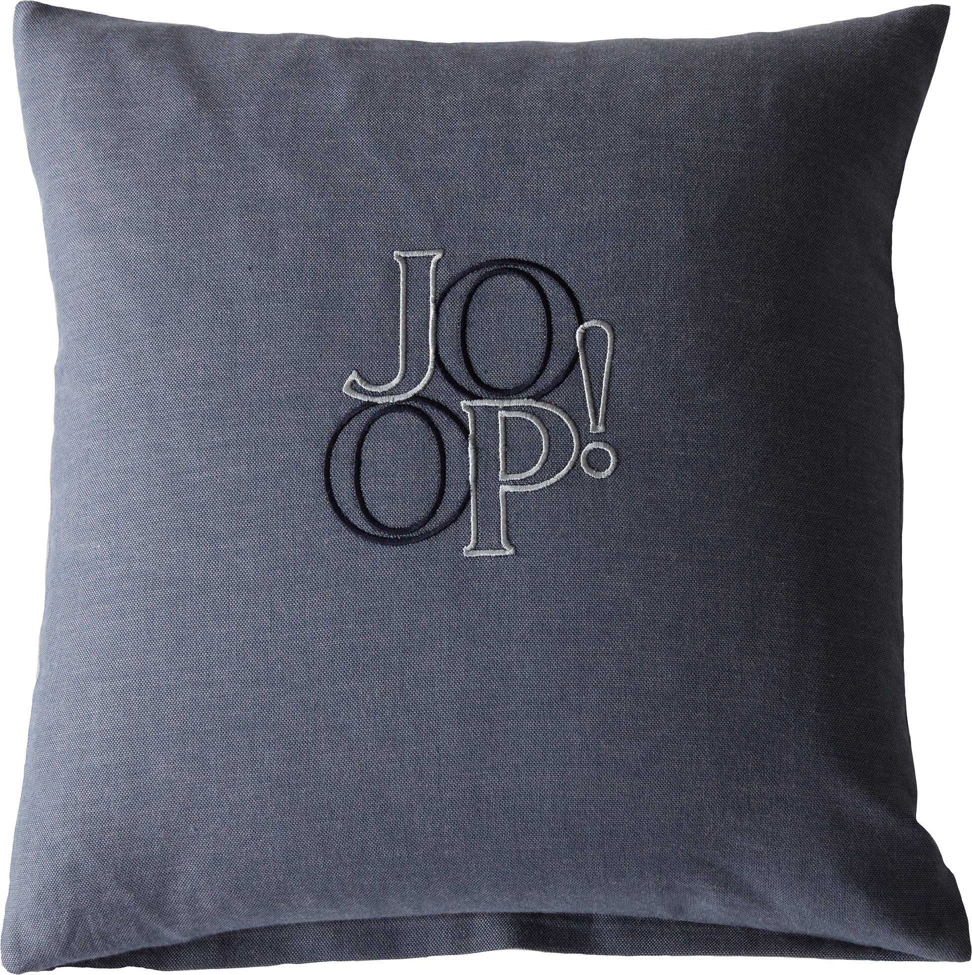 Poduszka dekoracyjna Soft Label 35 x 35 cm niebieska z bawełny flanelowej z wypełnieniem